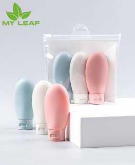 3 pcs ขวดแบ่งซิลิโคนลายนกเพนกวิน ขวดใส่ของเหลว ขวดแบ่งเครื่องสำอาง แชมพู ยาสระผม ครีม แบบพกพาสำหรับเดินทาง  Travel Bottles
