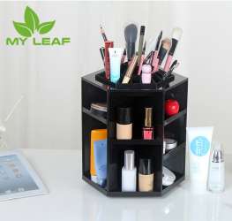 MYLEAF CSB01BK ชั้นเก็บเครื่องสำอางหมุนได้360องศา (สีดำ)