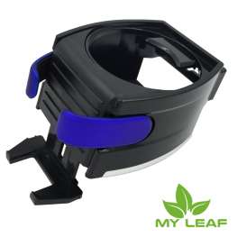 MY LEAF AXA8BU ที่วางแก้วน้ำที่วางขวดน้ำและมือถือในรถยนต์แบบเสียบช่องแอร์ （สีน้ำเงิน）